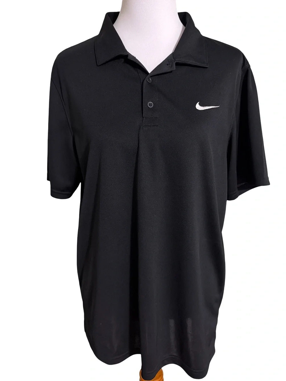 Nike Black Polo with White Swoosh